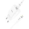 Incarcator de retea Hoco C94A Metro (PD20W) + Cablu Type-C to Lightning  [White]